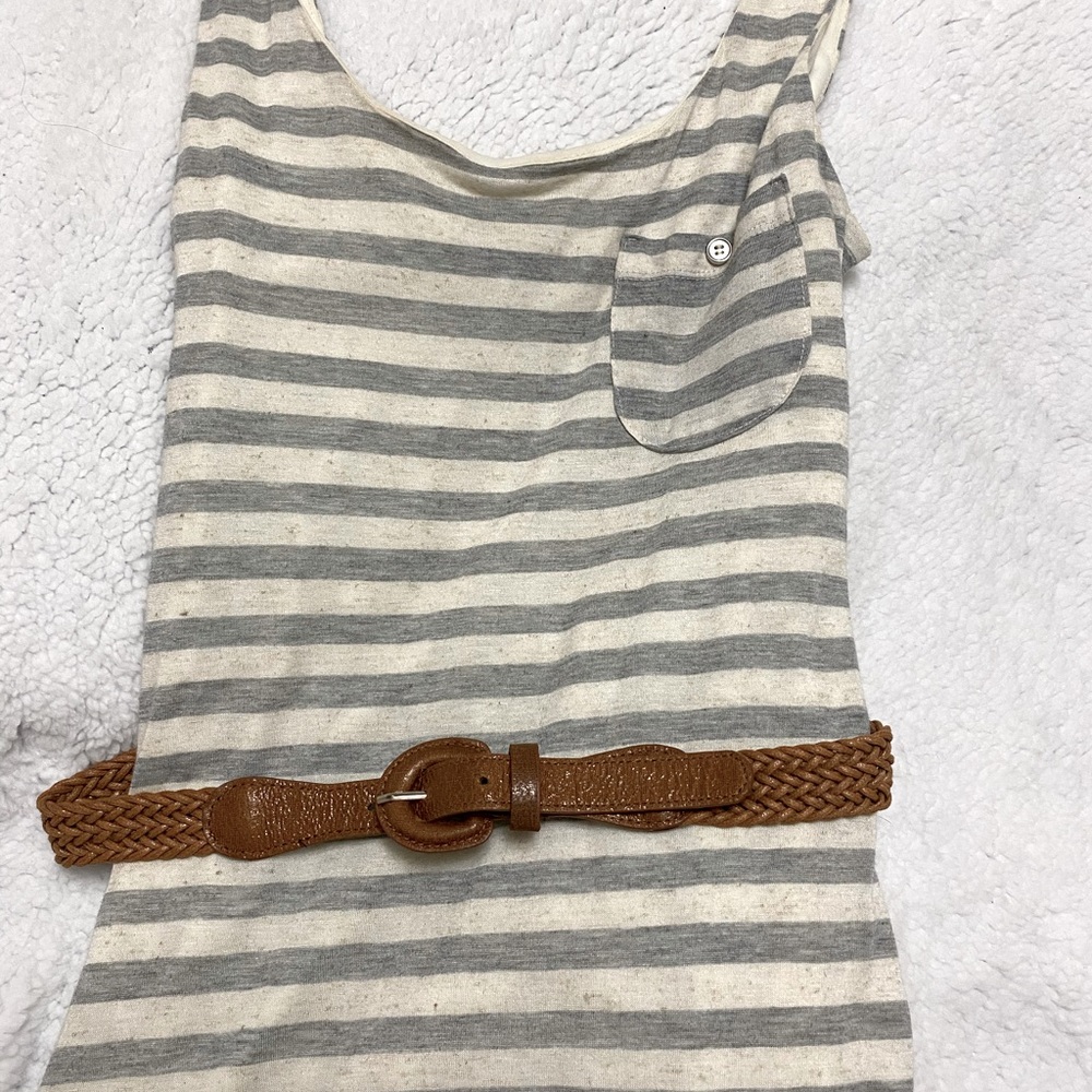 Striped High-Low Dress